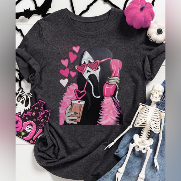 Barbie Tops - BARBIE SCREAM FACE HALLOWEEN SHIRT SIZE XL